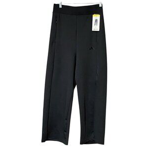 Adidas Originals Wide Leg Cropped Pants S Black NWT Athleisure Y2K
